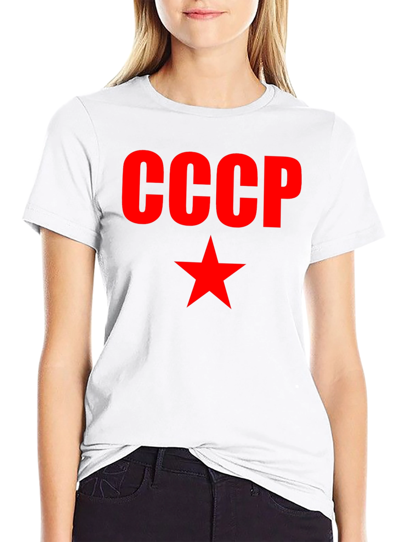 USSR CCCP Red Star Black T-Shirt
