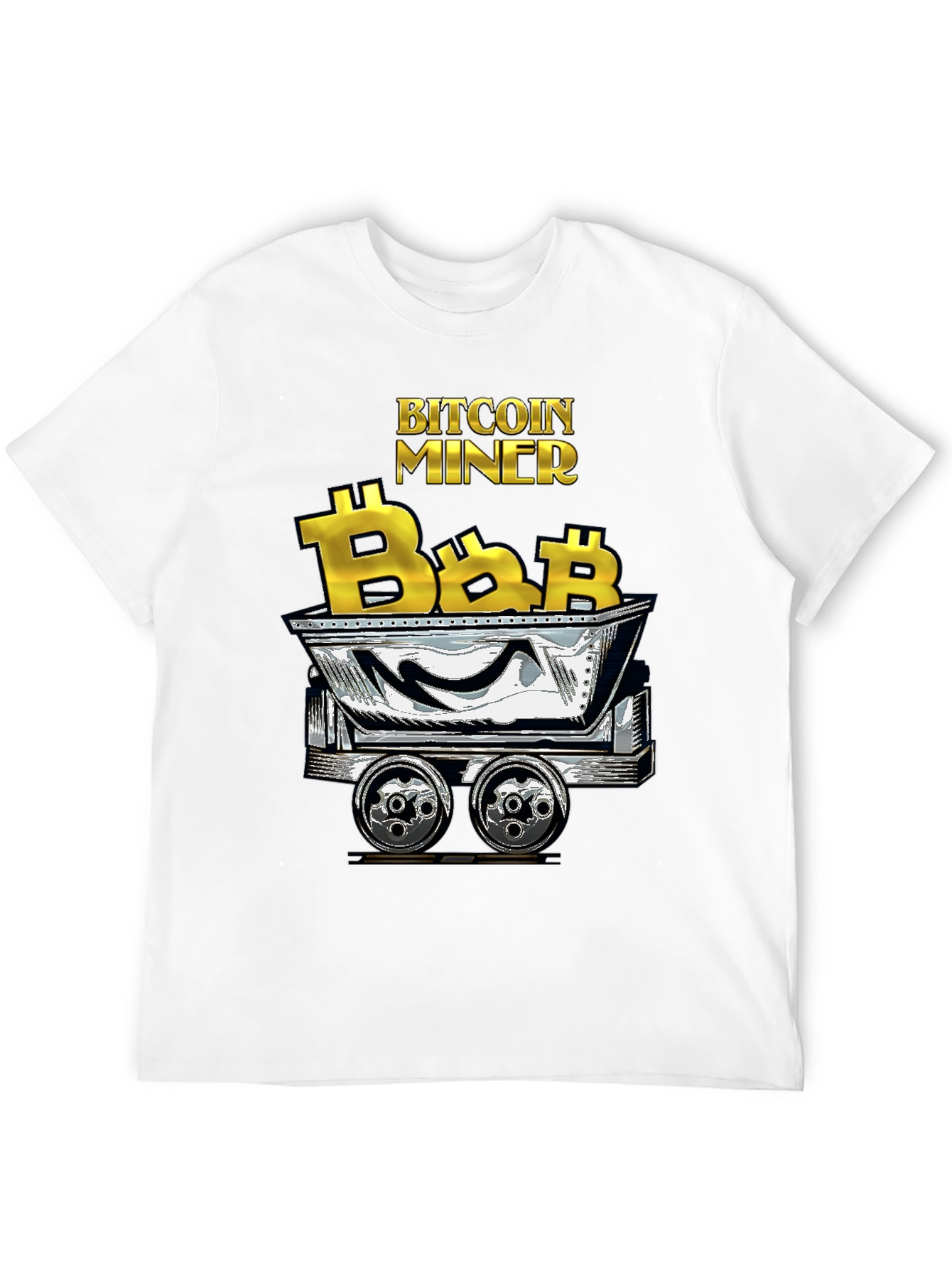 Bitcoin Miner T-Shirt - Crypto Cart Design