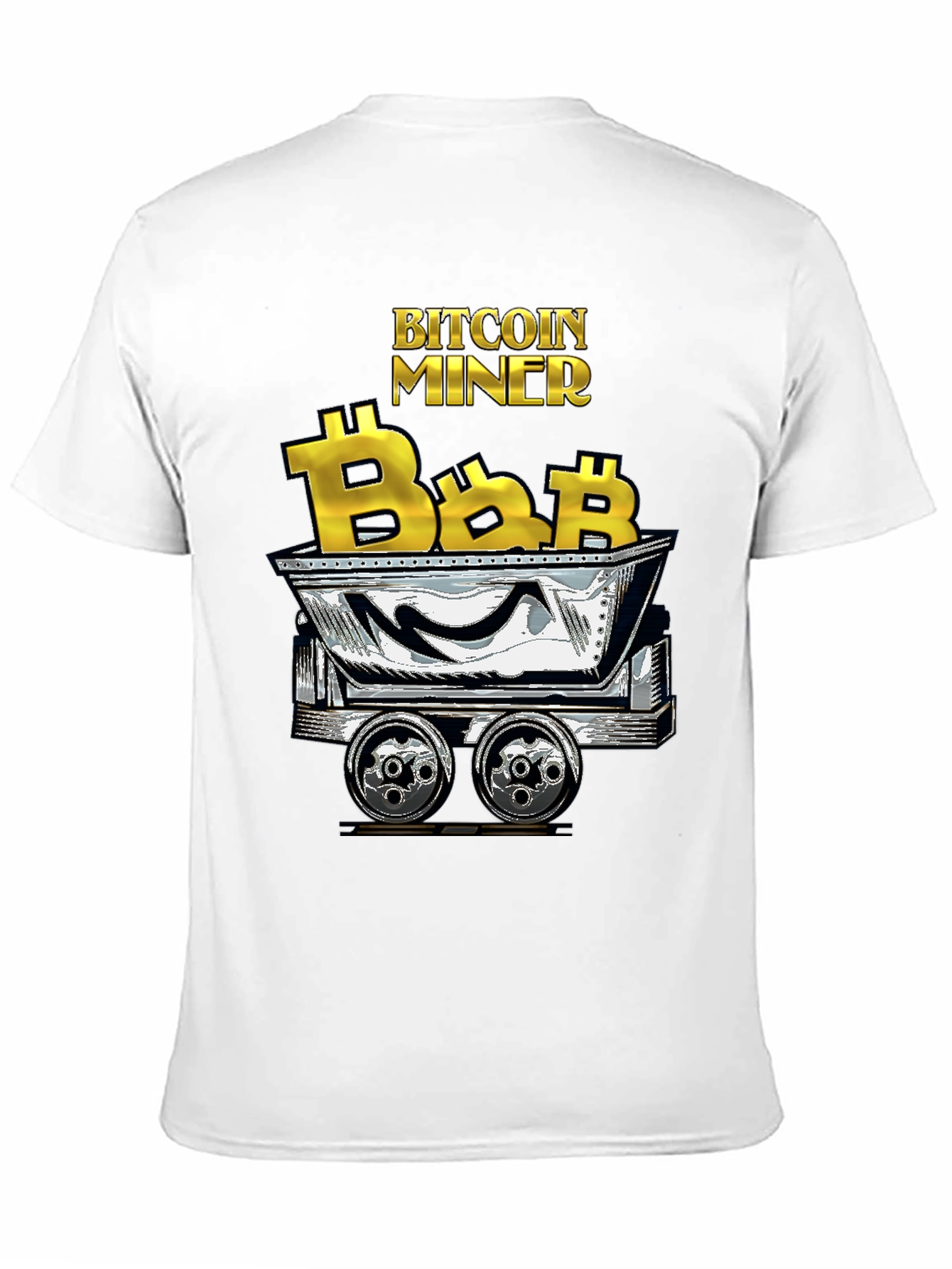 Bitcoin Miner T-Shirt - Crypto Cart Design