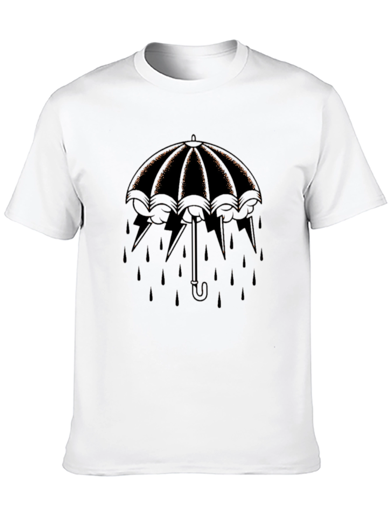 Umbrella Lightning T-Shirt - Stylish Weather Protection