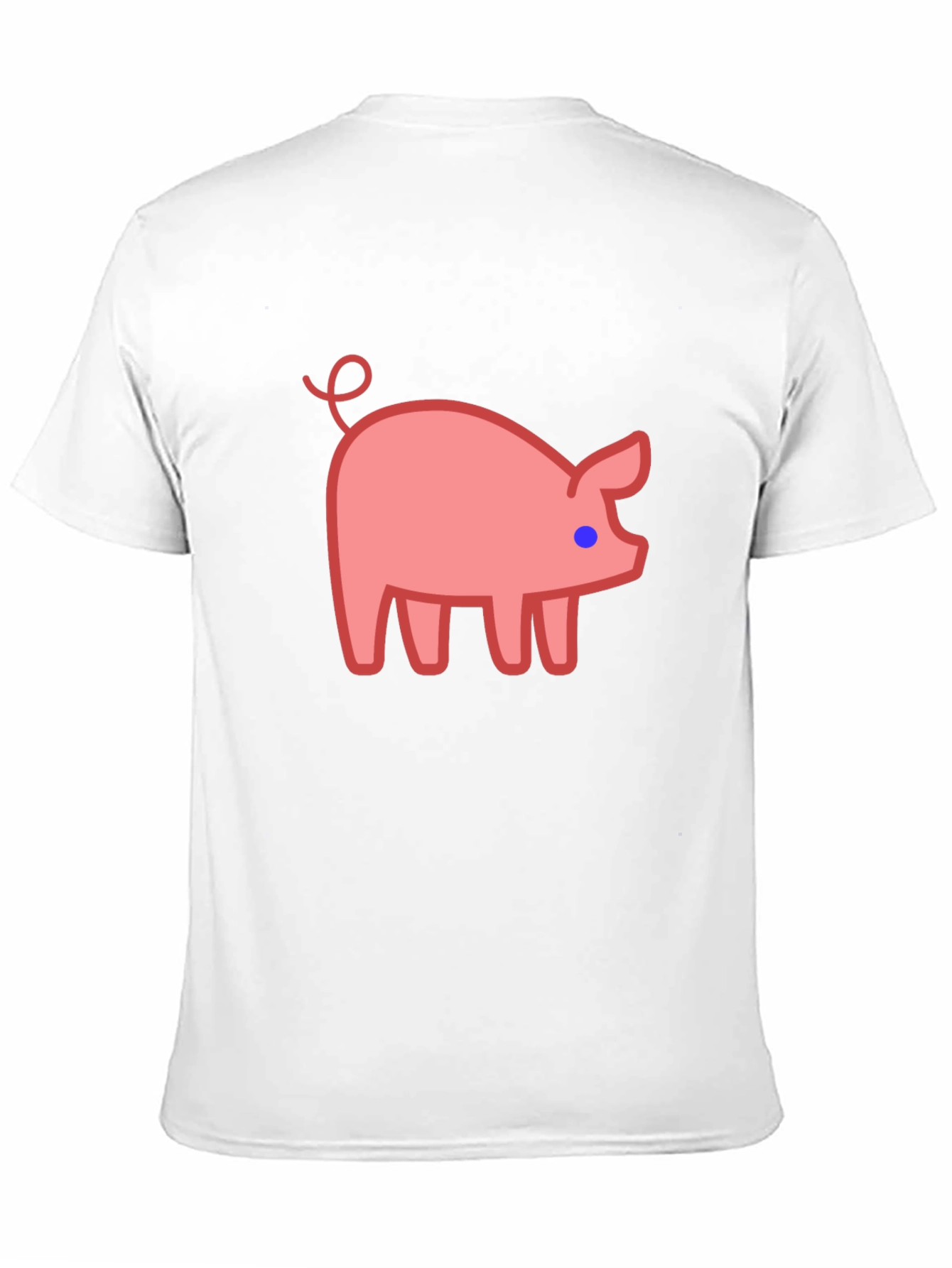 Cute Pig Graphic Tee - Black Casual T-Shirt