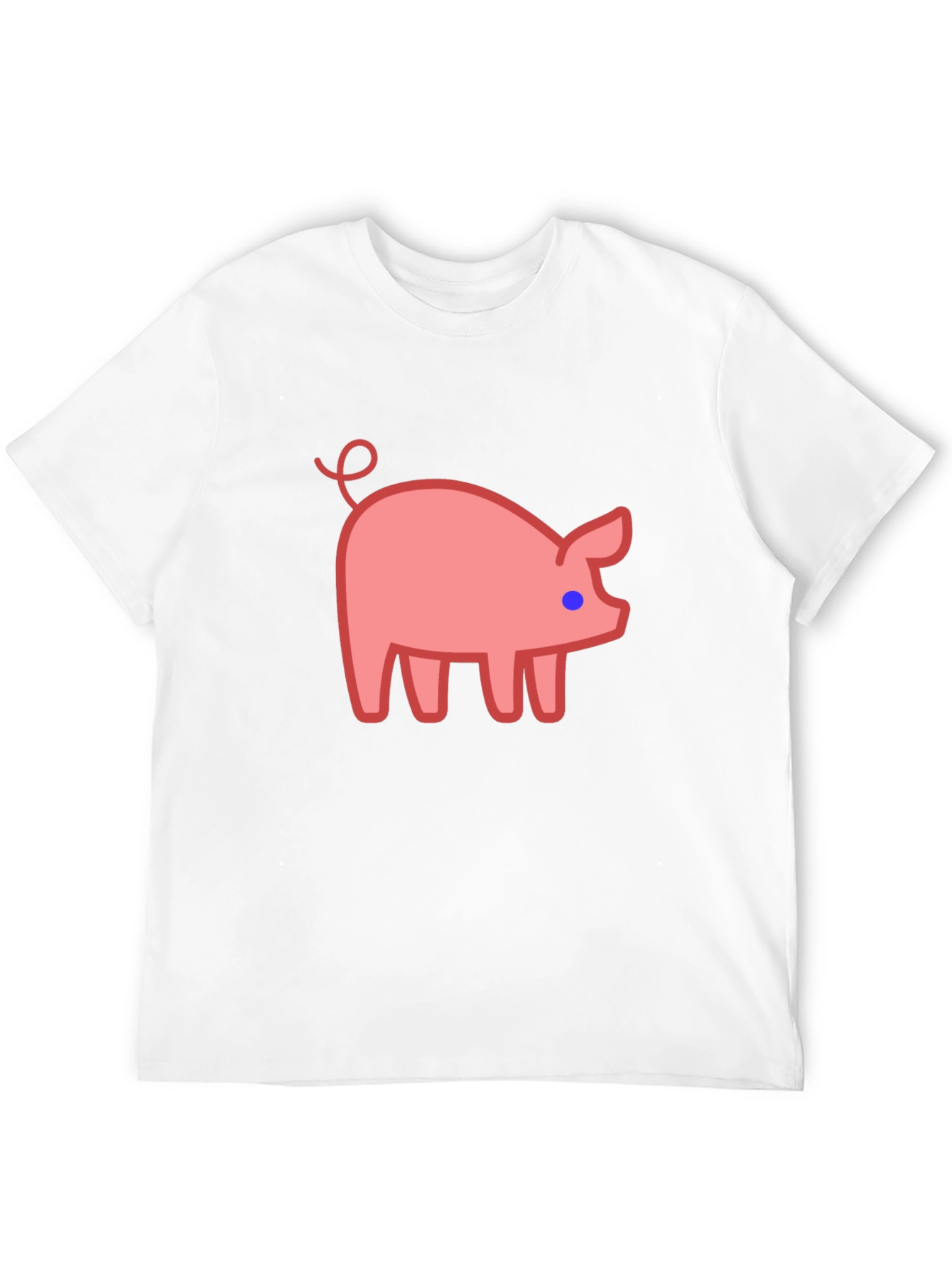 Cute Pig Graphic Tee - Black Casual T-Shirt