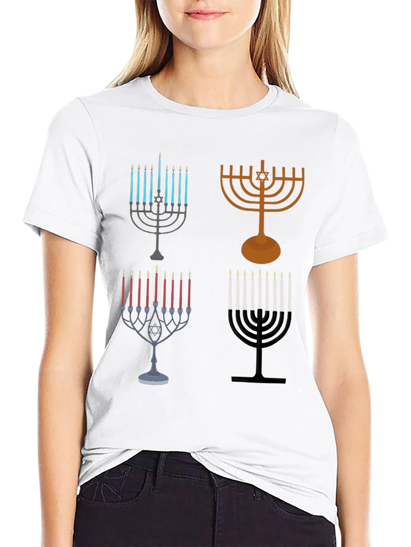 Hanukkah Menorah Graphic Tee