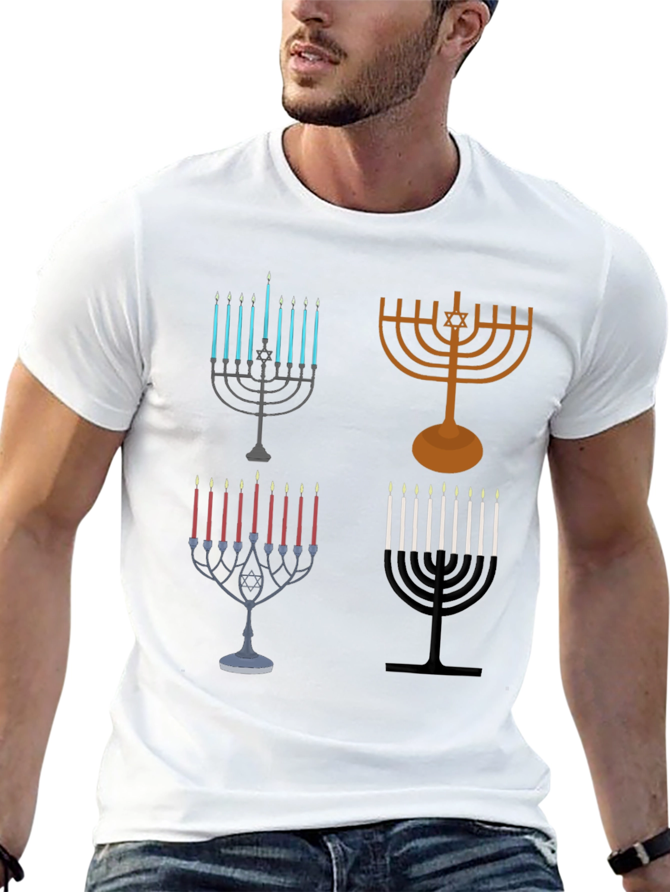 Hanukkah Menorah Graphic Tee