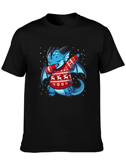 Dabbing Dragon Christmas T-Shirt