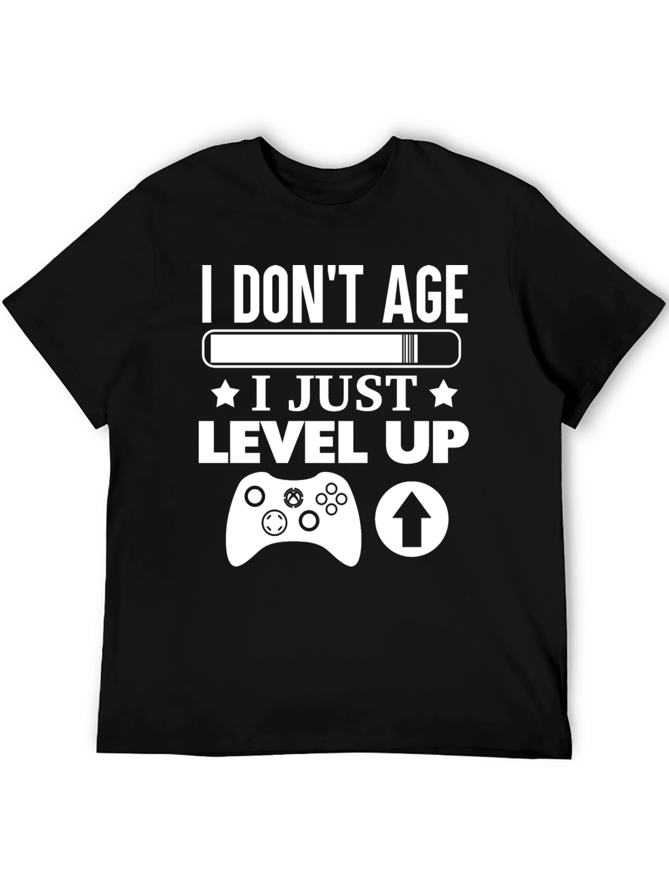 Level Up Gamer T-Shirt - Black Cotton Graphic Tee