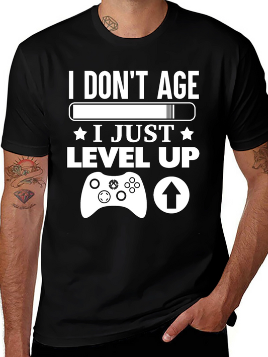 Level Up Gamer T-Shirt - Black Cotton Graphic Tee