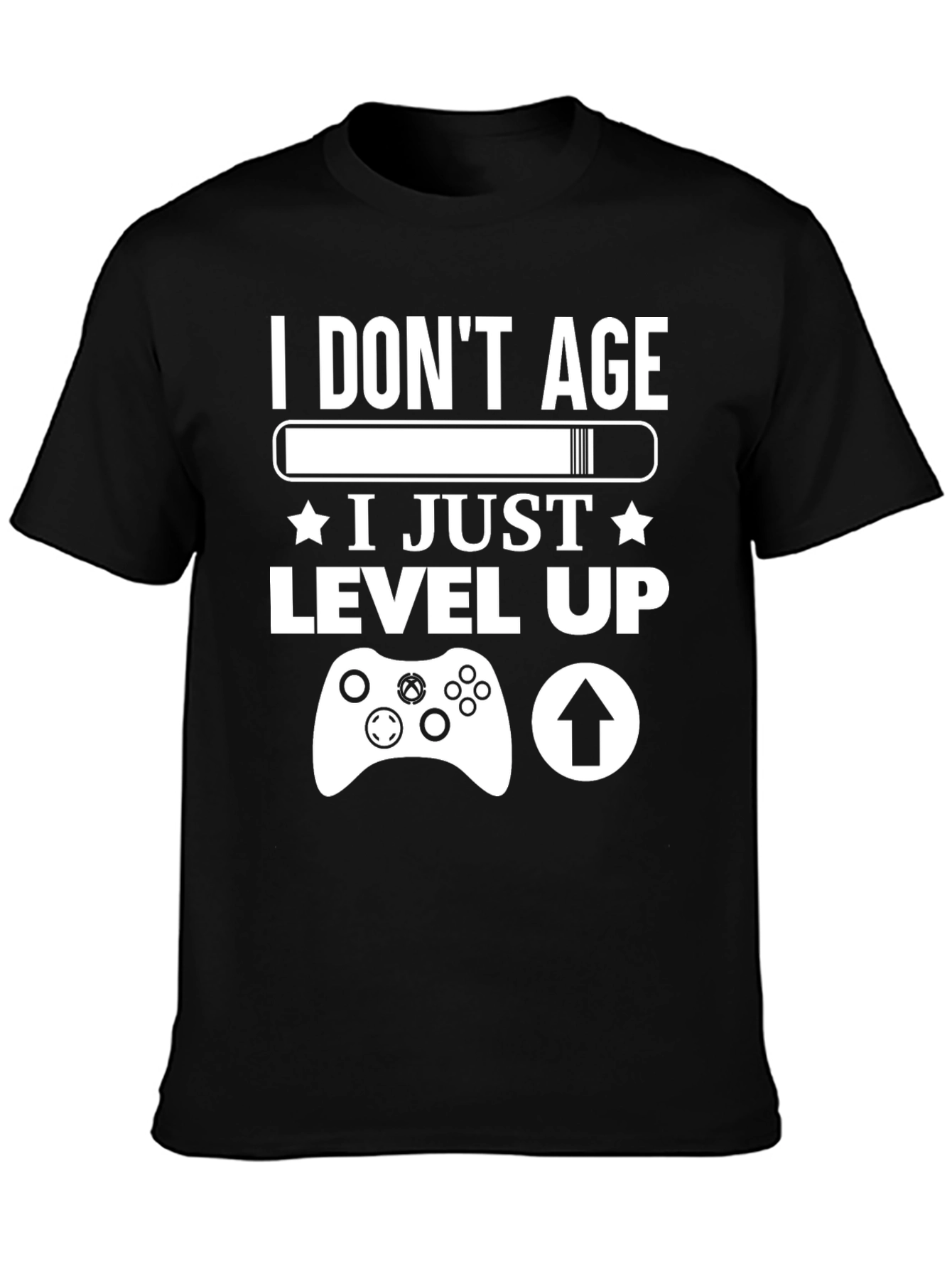 Level Up Gamer T-Shirt - Black Cotton Graphic Tee