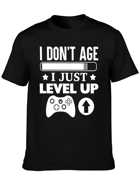 Level Up Gamer T-Shirt - Black Cotton Graphic Tee