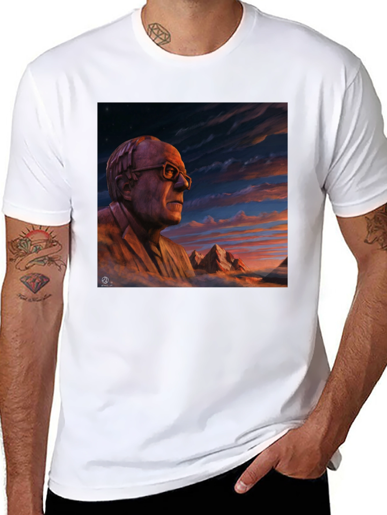 Artistic Portrait Graphic T-Shirt