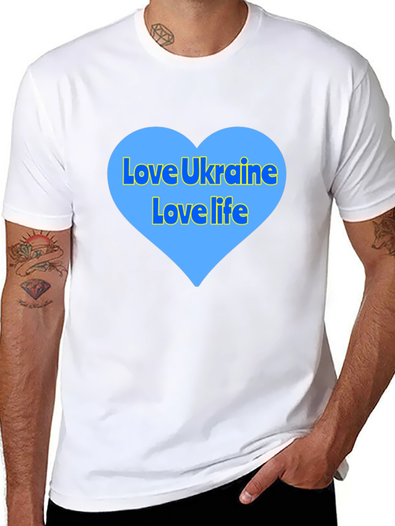 Love Ukraine T-Shirt - Heart Design