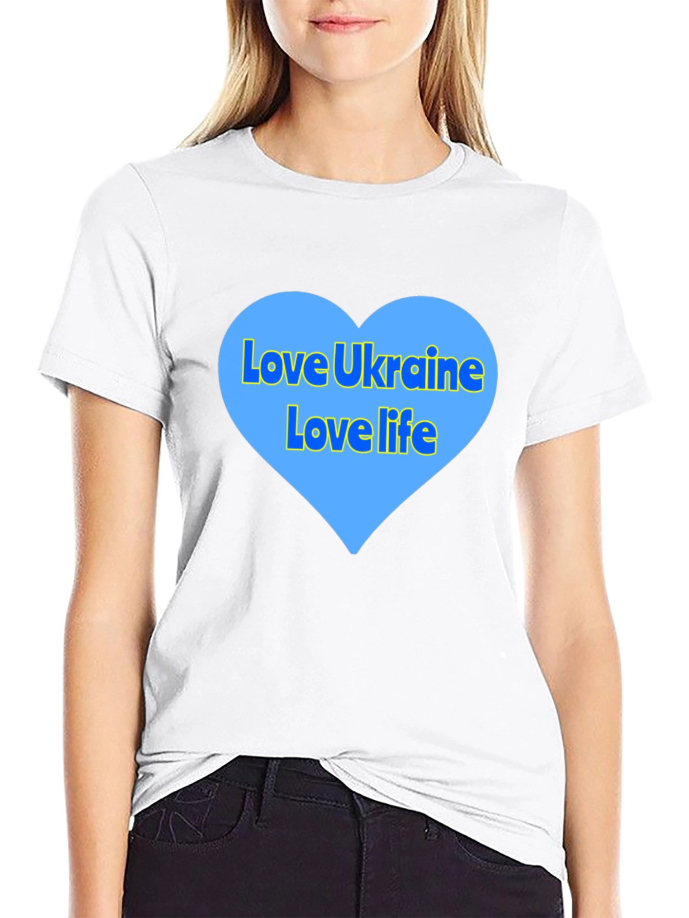 Love Ukraine T-Shirt - Heart Design