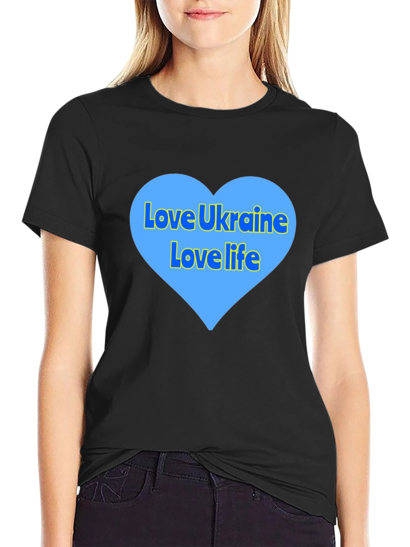 Love Ukraine T-Shirt - Heart Design