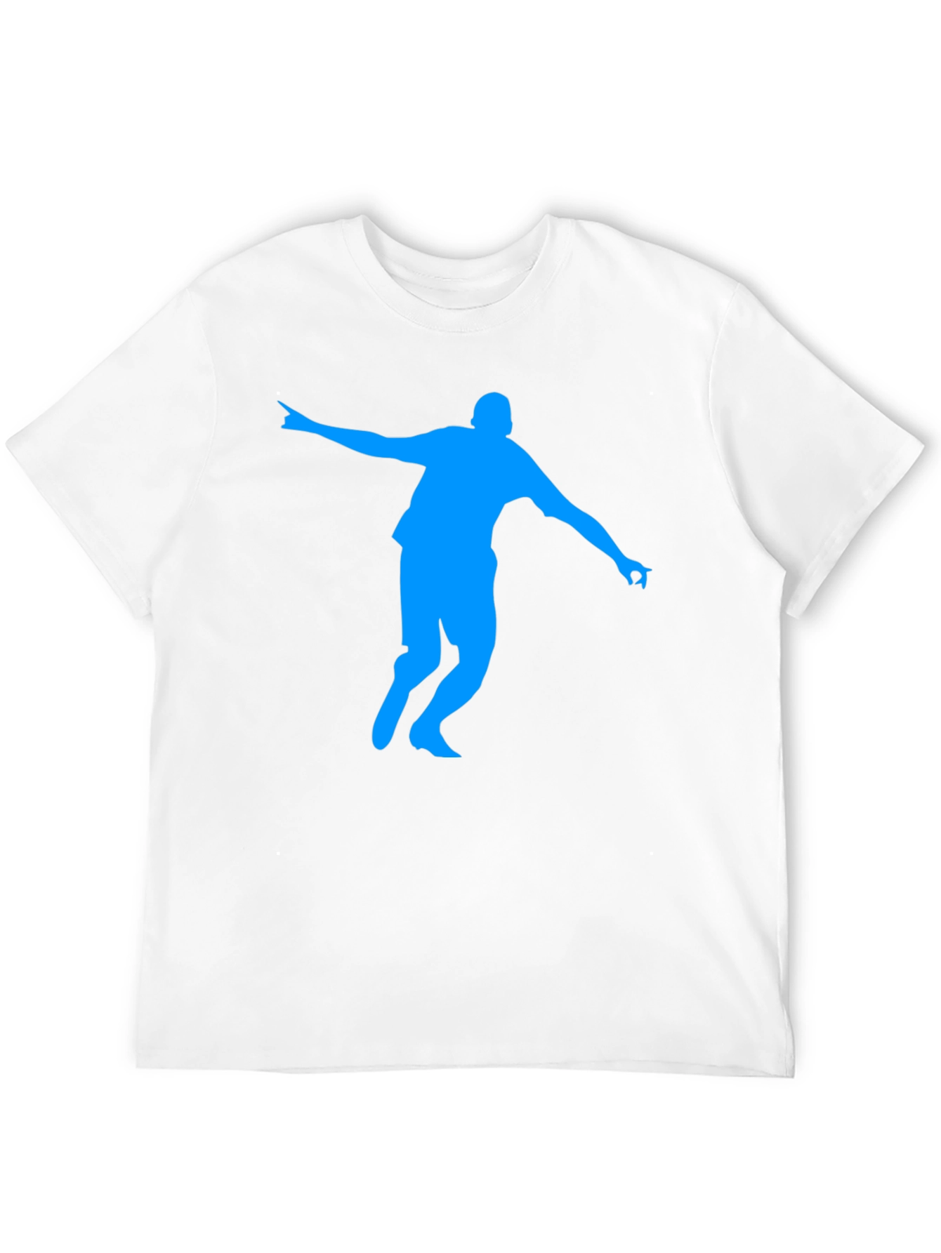 Black T-Shirt with Blue Silhouette Design