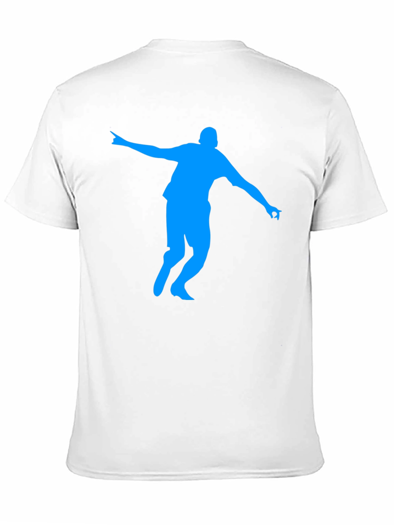 Black T-Shirt with Blue Silhouette Design