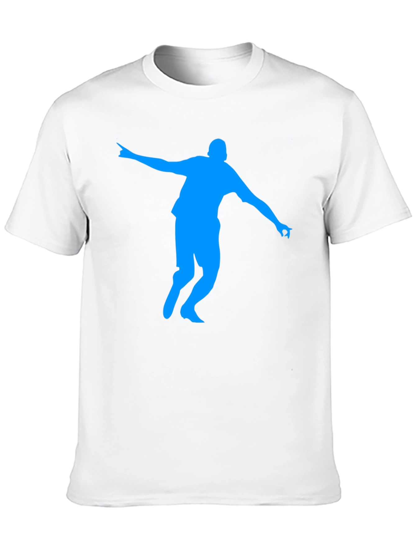 Black T-Shirt with Blue Silhouette Design