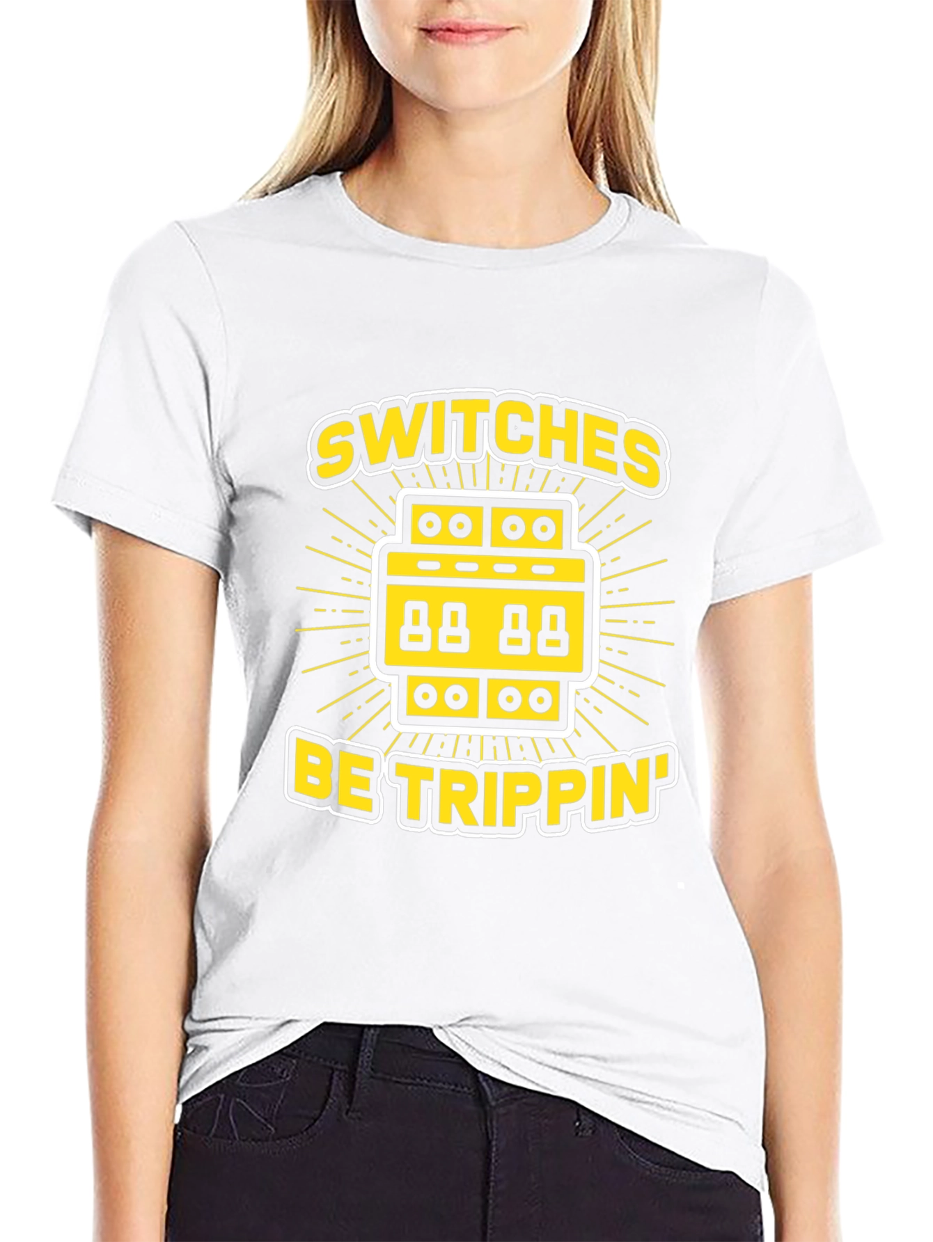 Switches Be Trippin Black Graphic T-Shirt