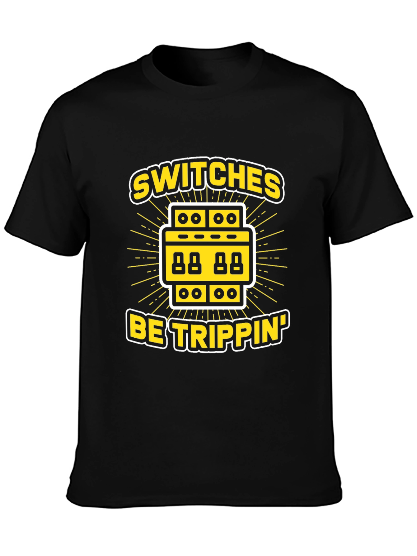 Switches Be Trippin Black Graphic T-Shirt