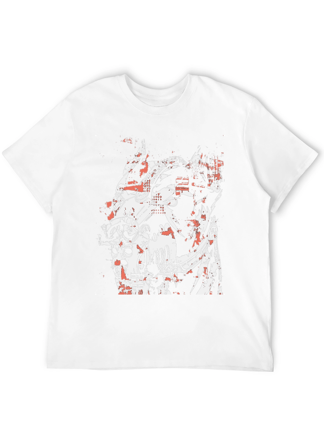 Abstract Graphic Print Black Crew Neck T-Shirt