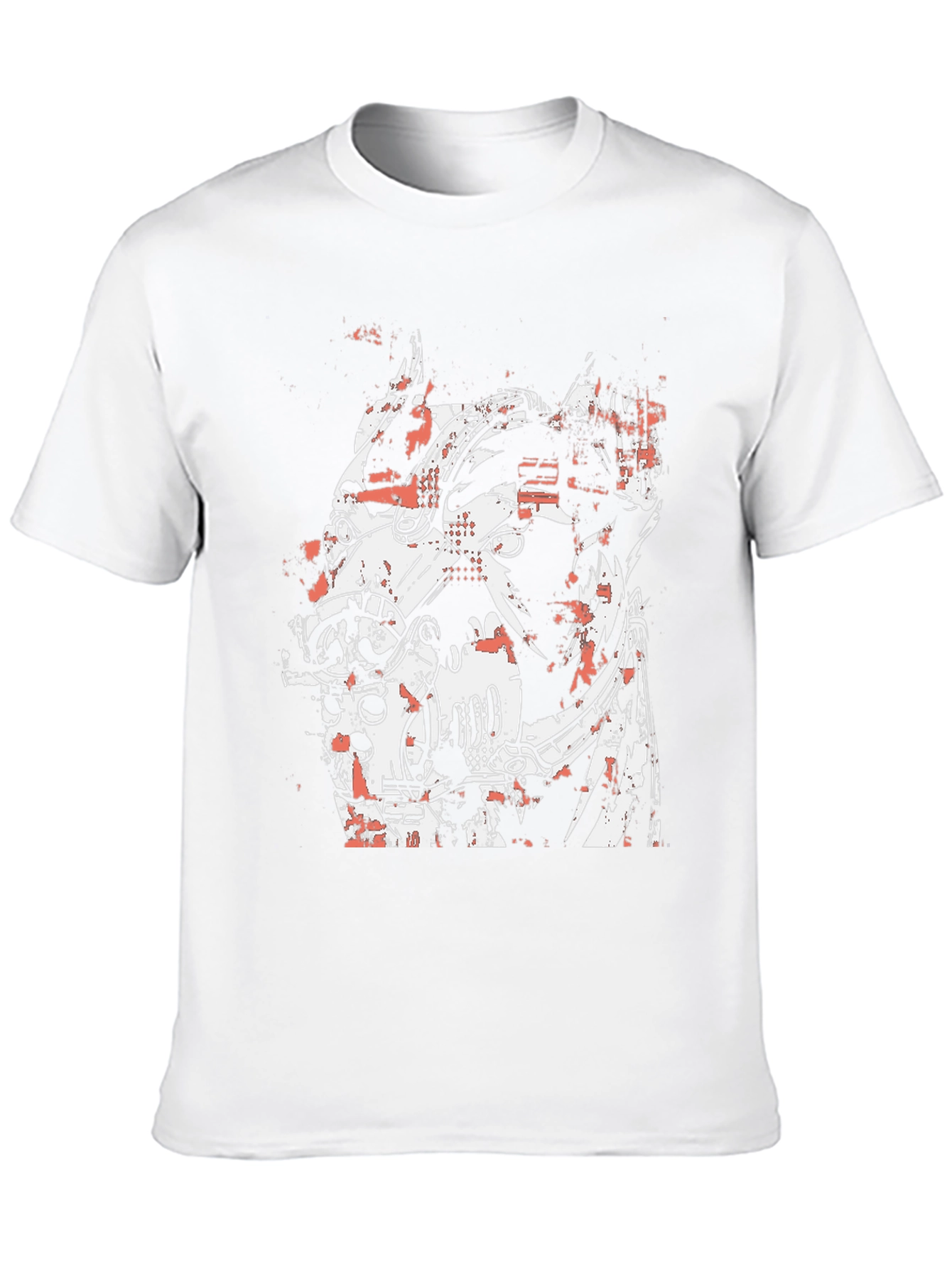 Abstract Graphic Print Black Crew Neck T-Shirt