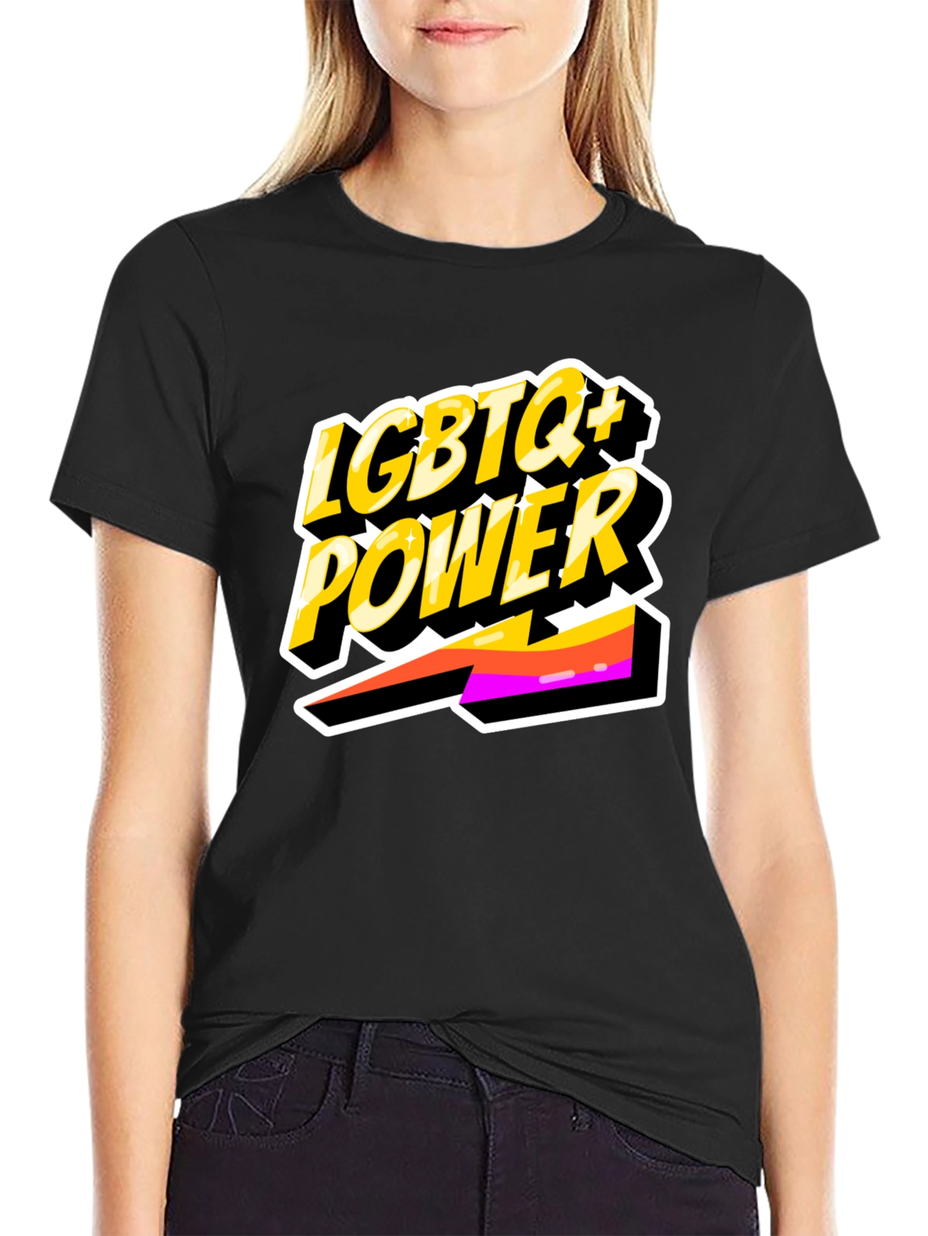 LGBTQ+ Power Tee - Black Pride Shirt