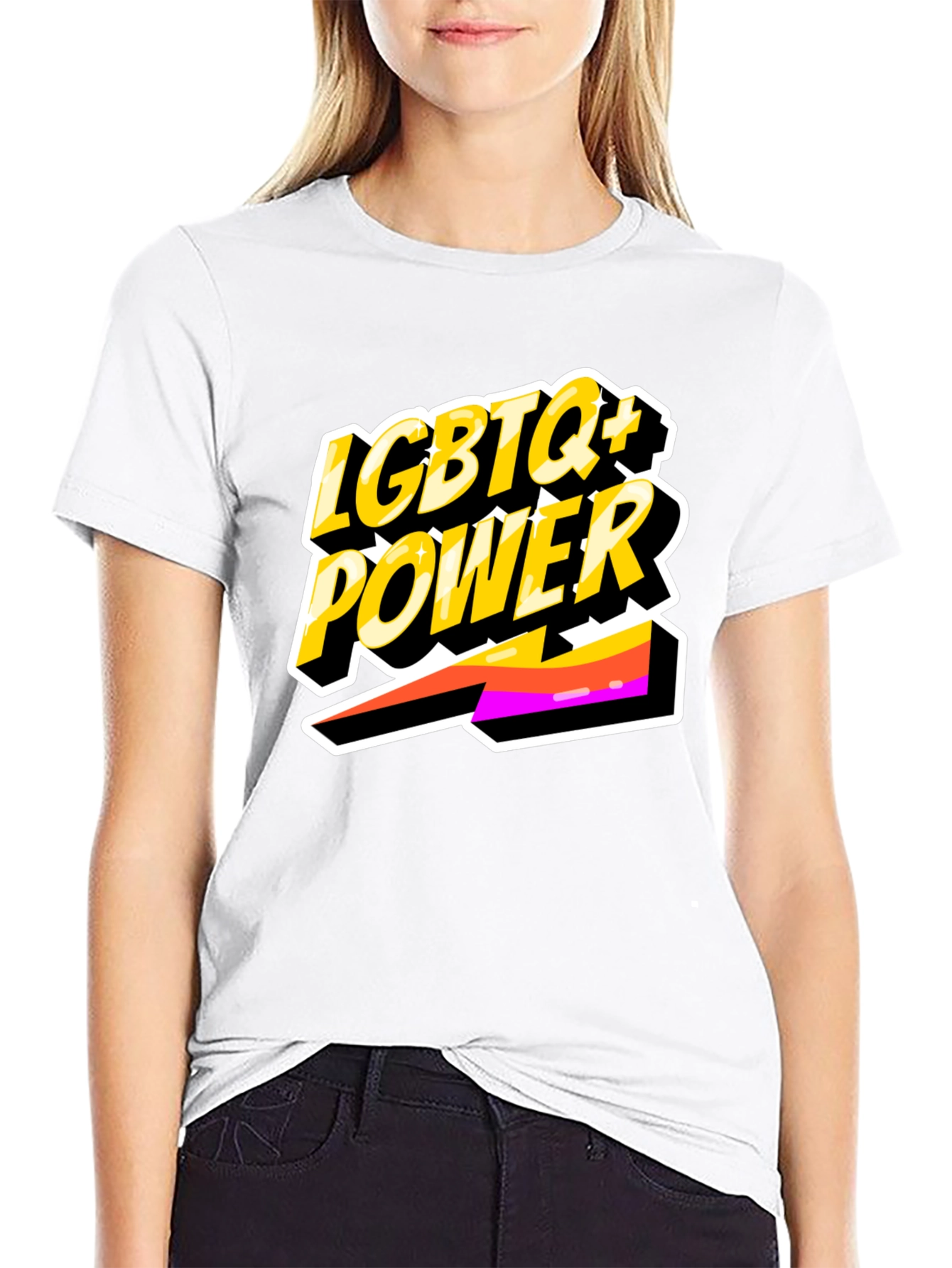 LGBTQ+ Power Tee - Black Pride Shirt
