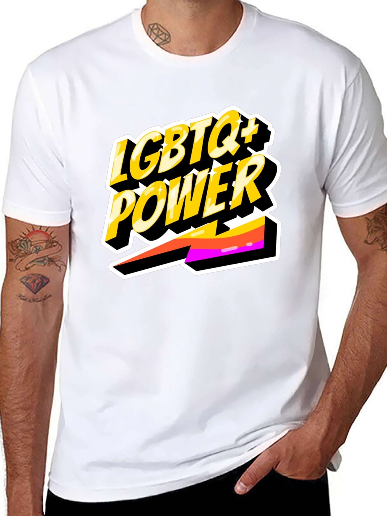 LGBTQ+ Power Tee - Black Pride Shirt