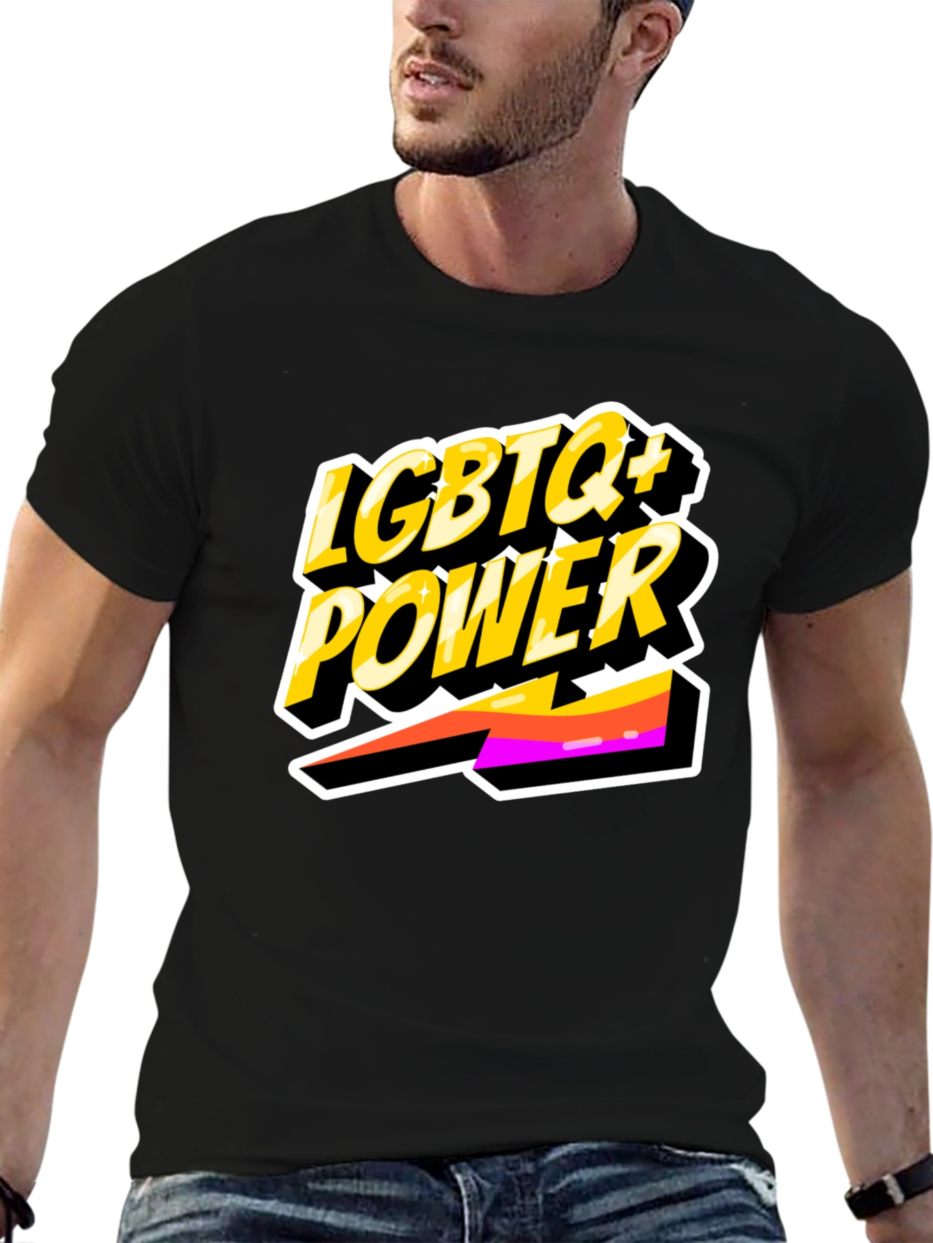 LGBTQ+ Power Tee - Black Pride Shirt