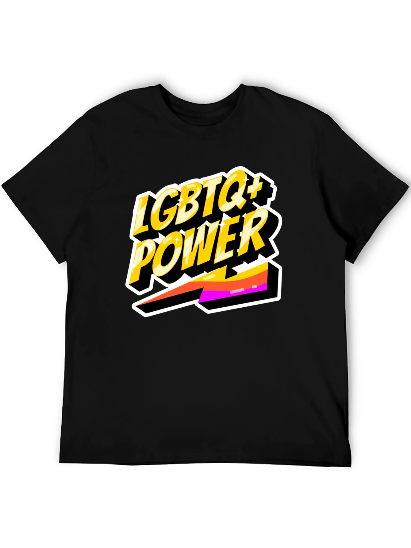 LGBTQ+ Power Tee - Black Pride Shirt