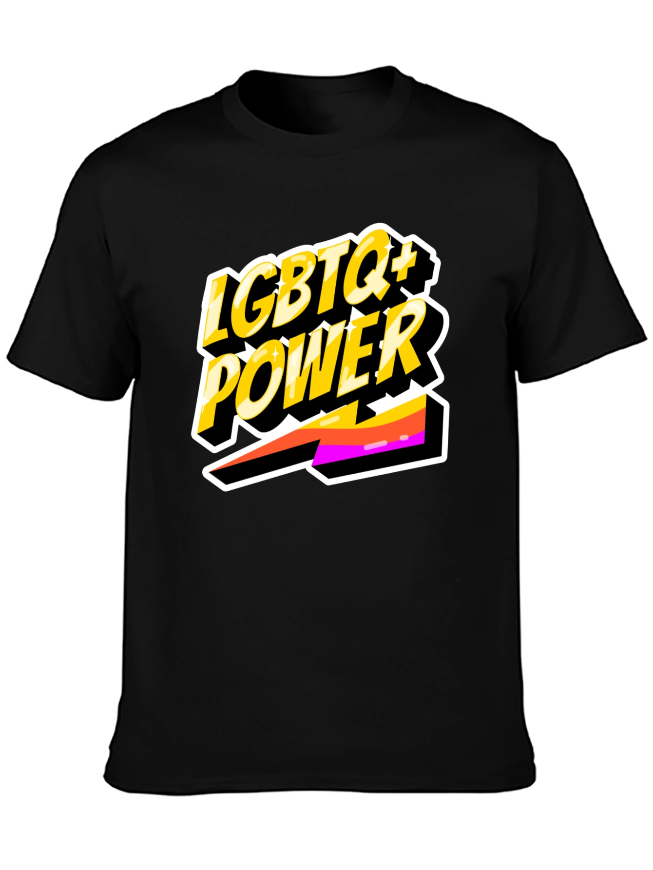 LGBTQ+ Power Tee - Black Pride Shirt