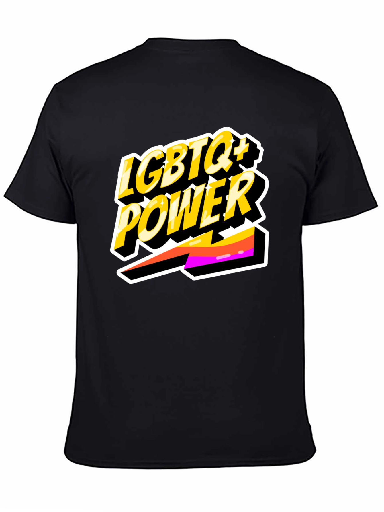 LGBTQ+ Power Tee - Black Pride Shirt