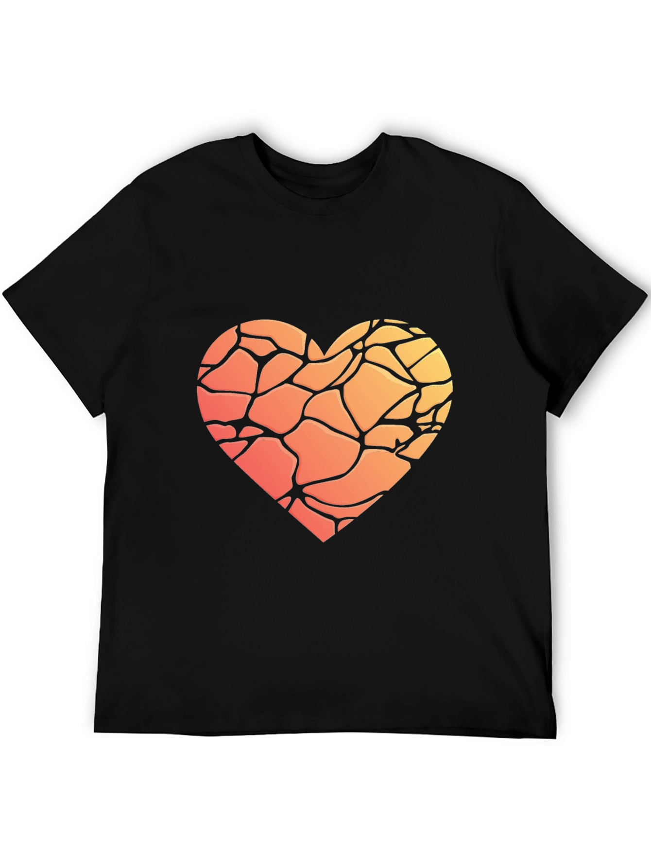 Heart Mosaic Graphic T-Shirt - Soft Cotton Blend