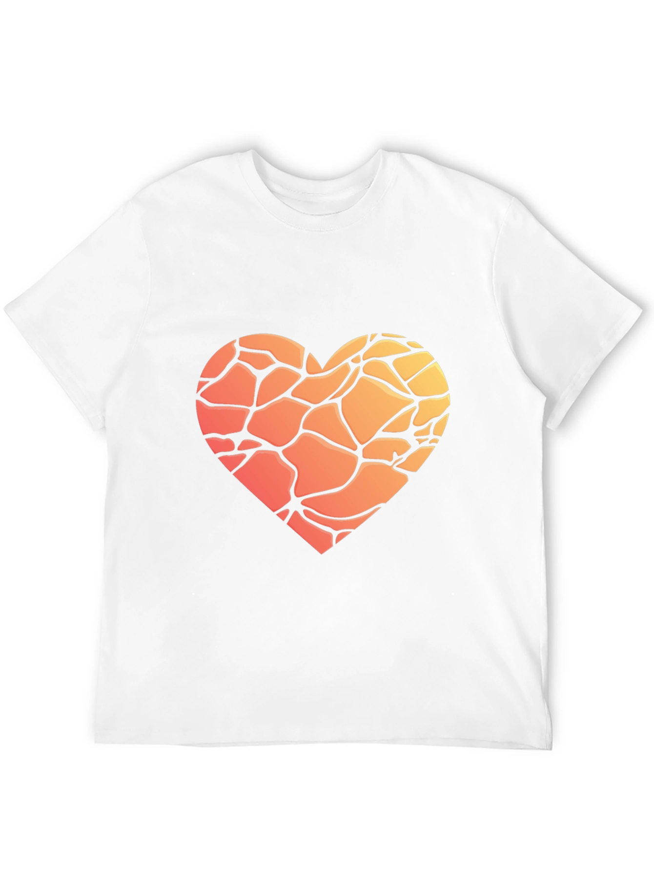Heart Mosaic Graphic T-Shirt - Soft Cotton Blend