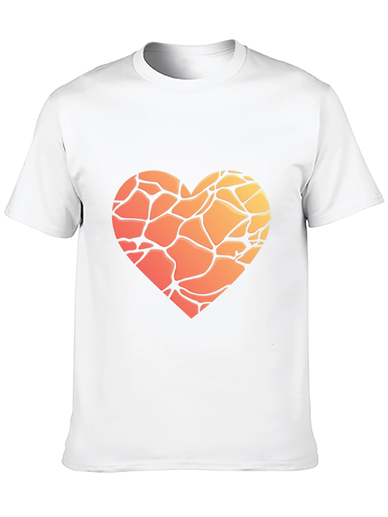 Heart Mosaic Graphic T-Shirt - Soft Cotton Blend