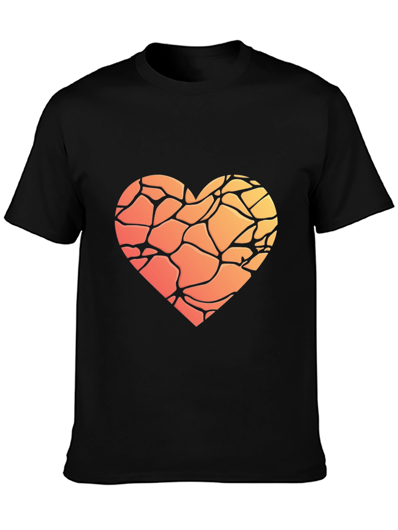 Heart Mosaic Graphic T-Shirt - Soft Cotton Blend