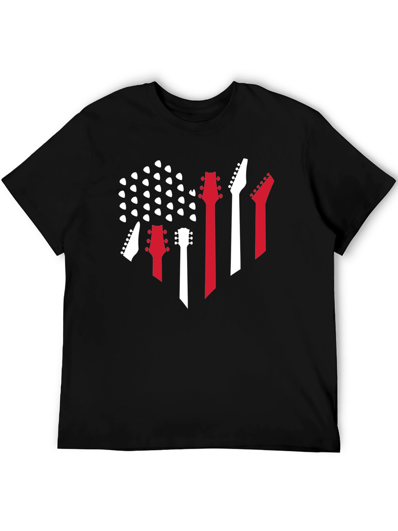 Guitar Flag Graphic Tee - Rock Music Fan