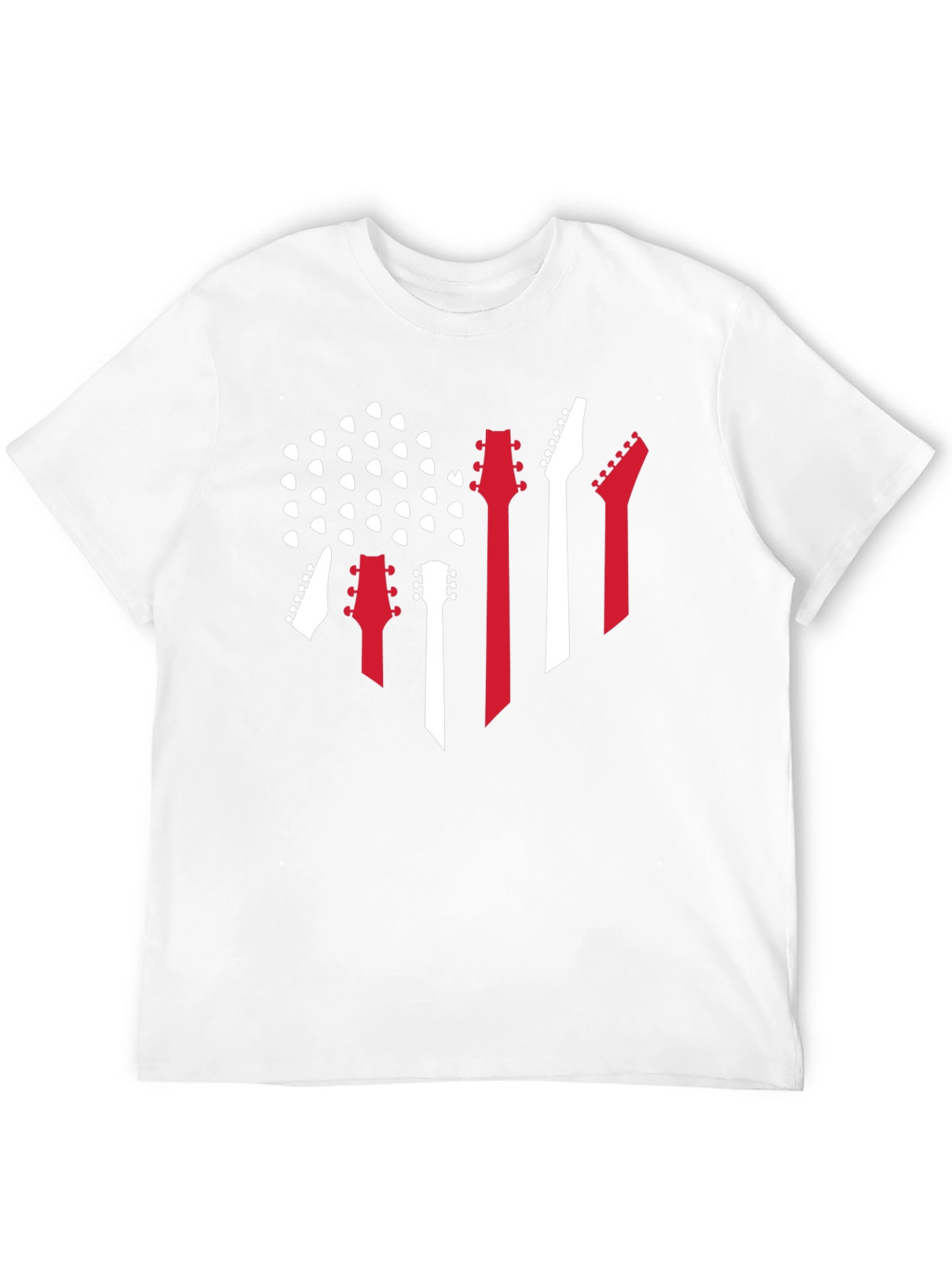 Guitar Flag Graphic Tee - Rock Music Fan