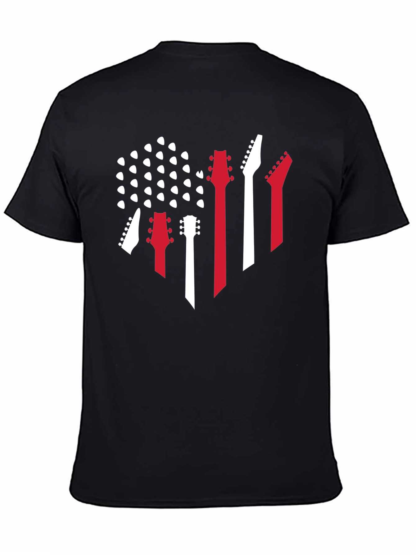 Guitar Flag Graphic Tee - Rock Music Fan
