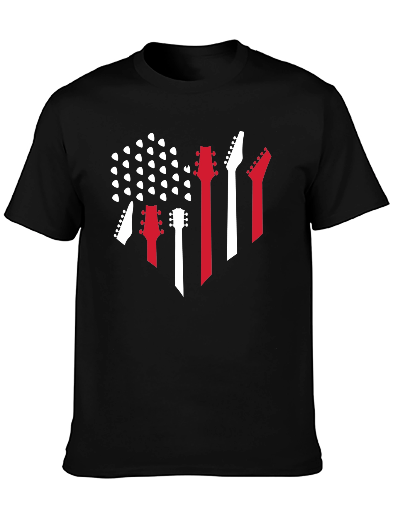 Guitar Flag Graphic Tee - Rock Music Fan