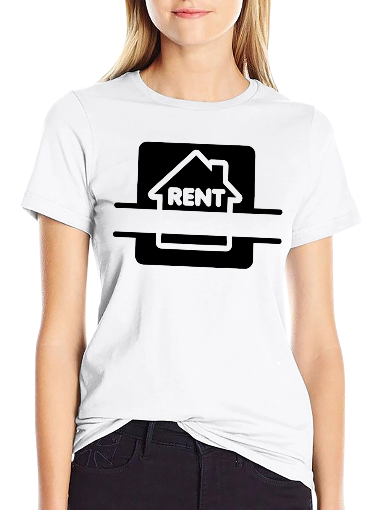 Rent House Graphic Black T-Shirt
