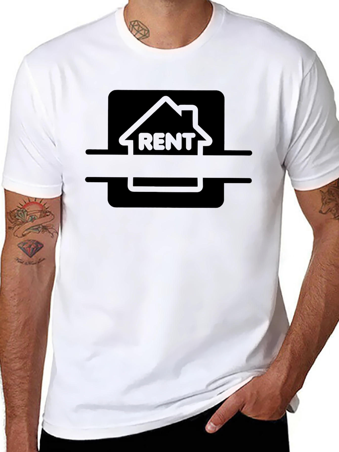 Rent House Graphic Black T-Shirt