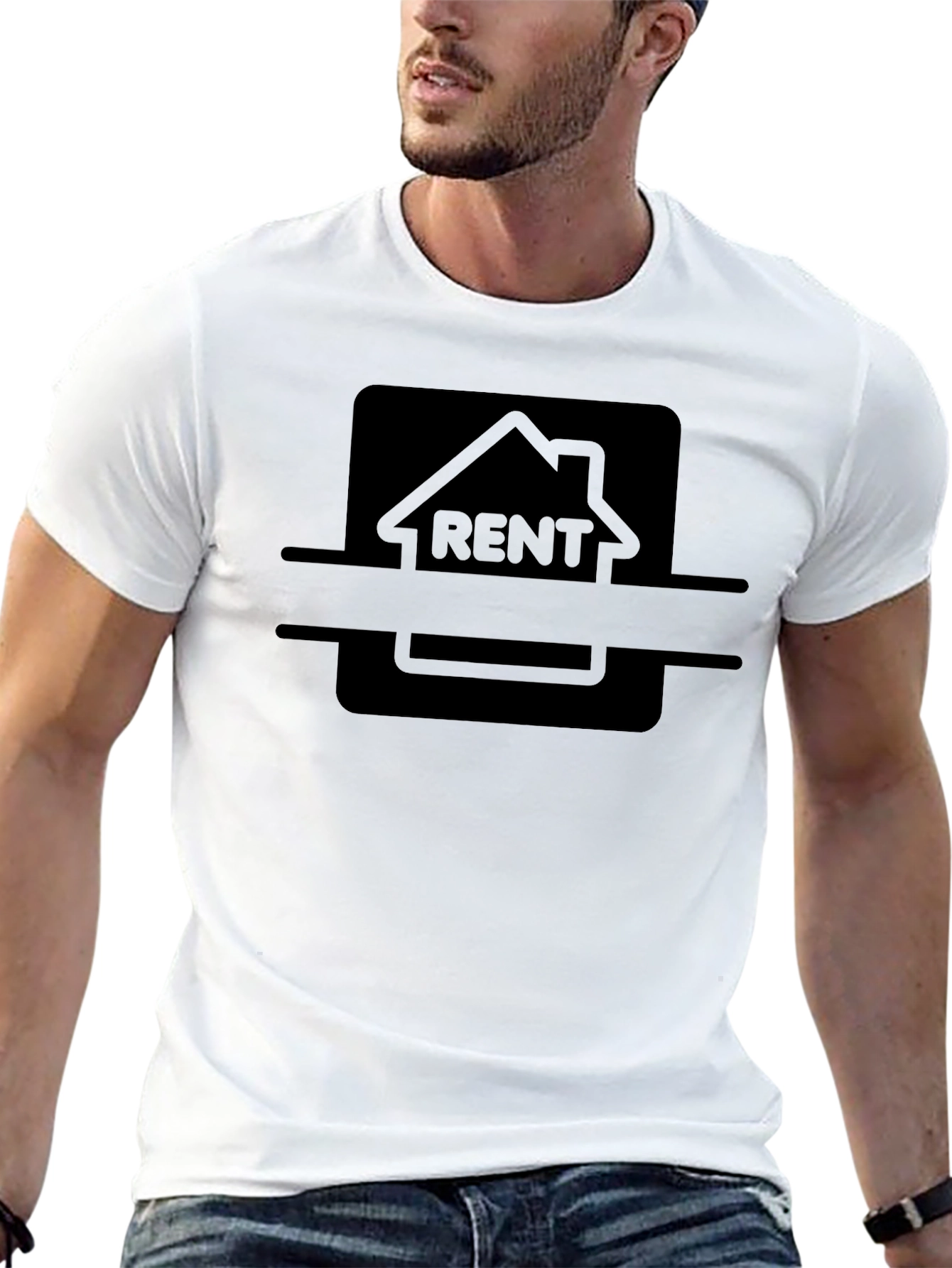 Rent House Graphic Black T-Shirt