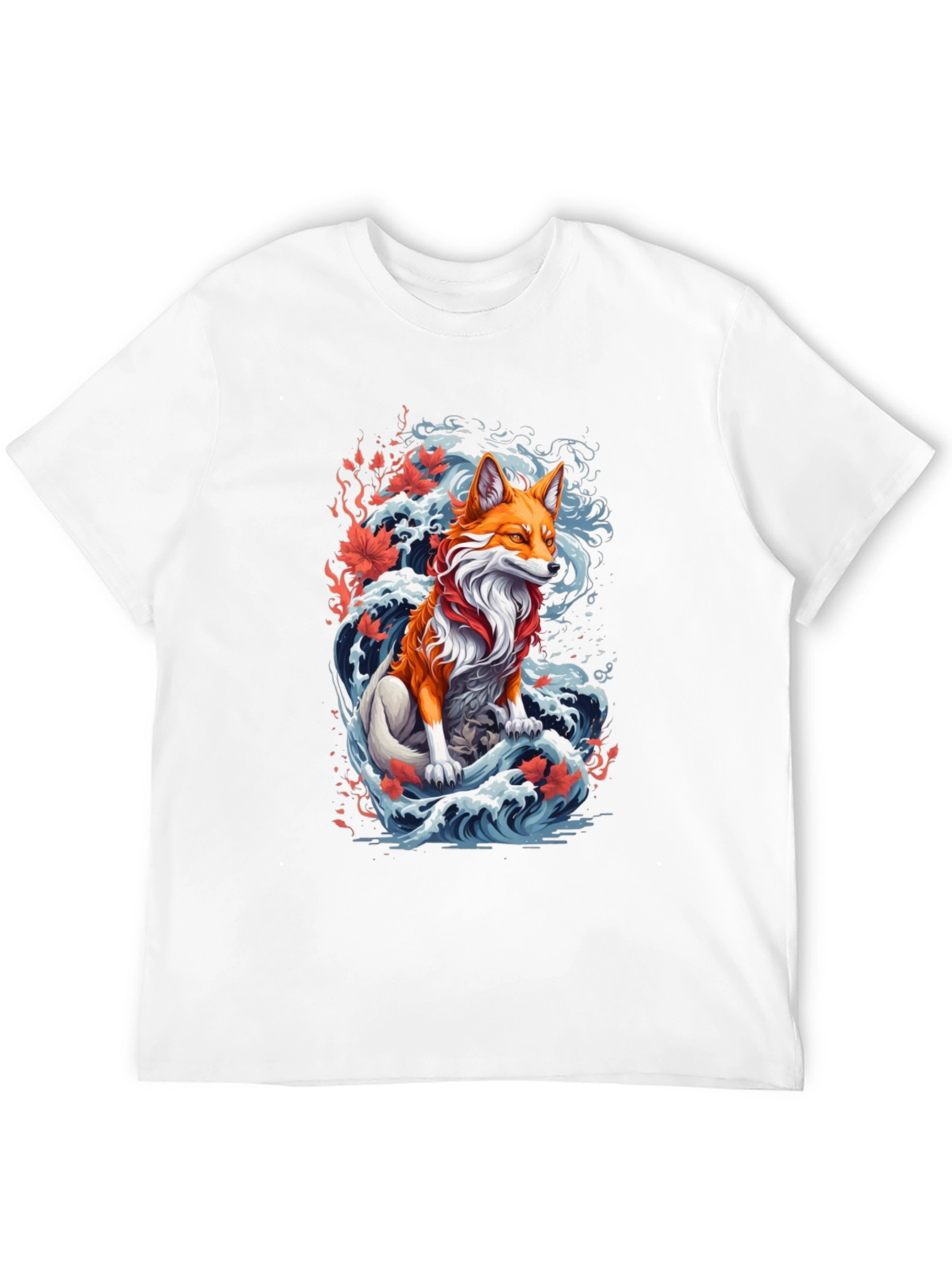 Fox Wave Graphic Tee - Unique Animal Design