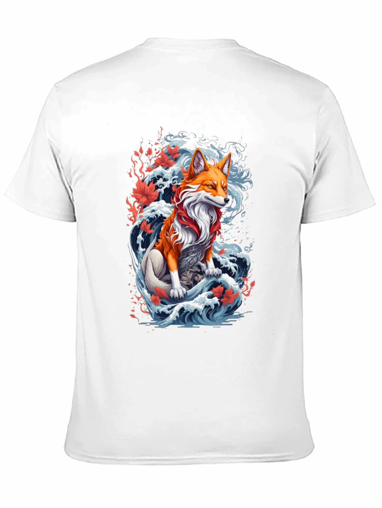 Fox Wave Graphic Tee - Unique Animal Design