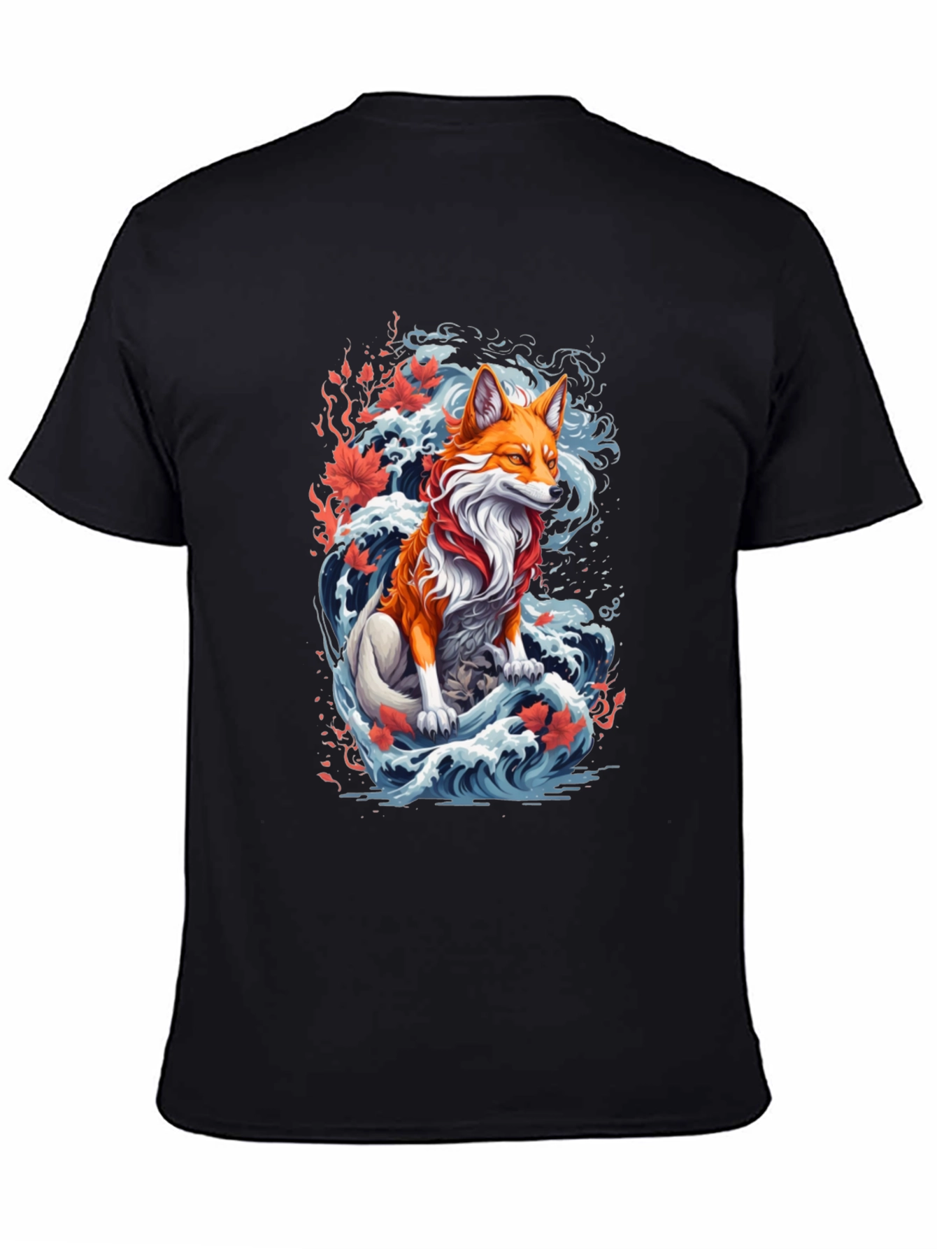 Fox Wave Graphic Tee - Unique Animal Design