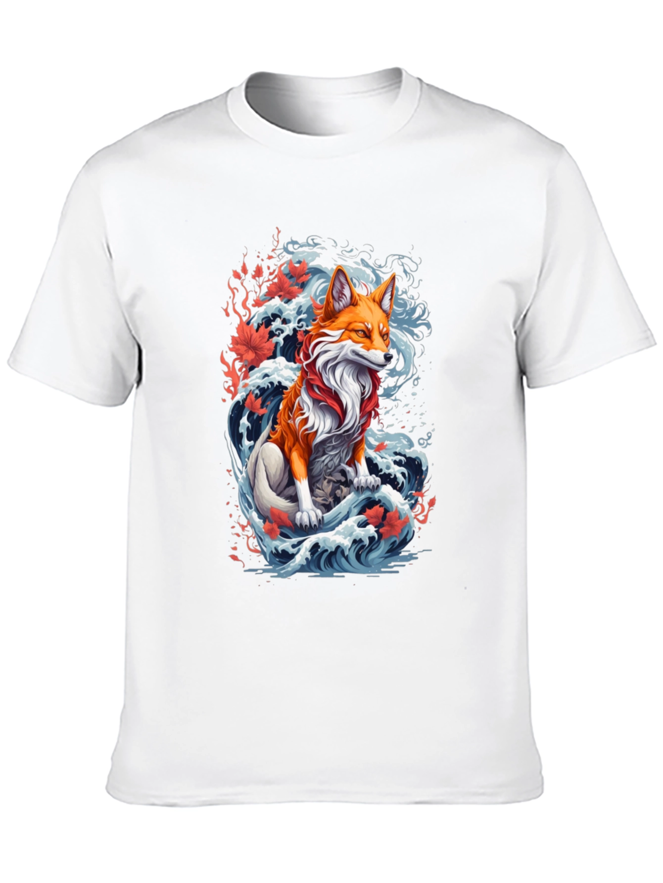 Fox Wave Graphic Tee - Unique Animal Design