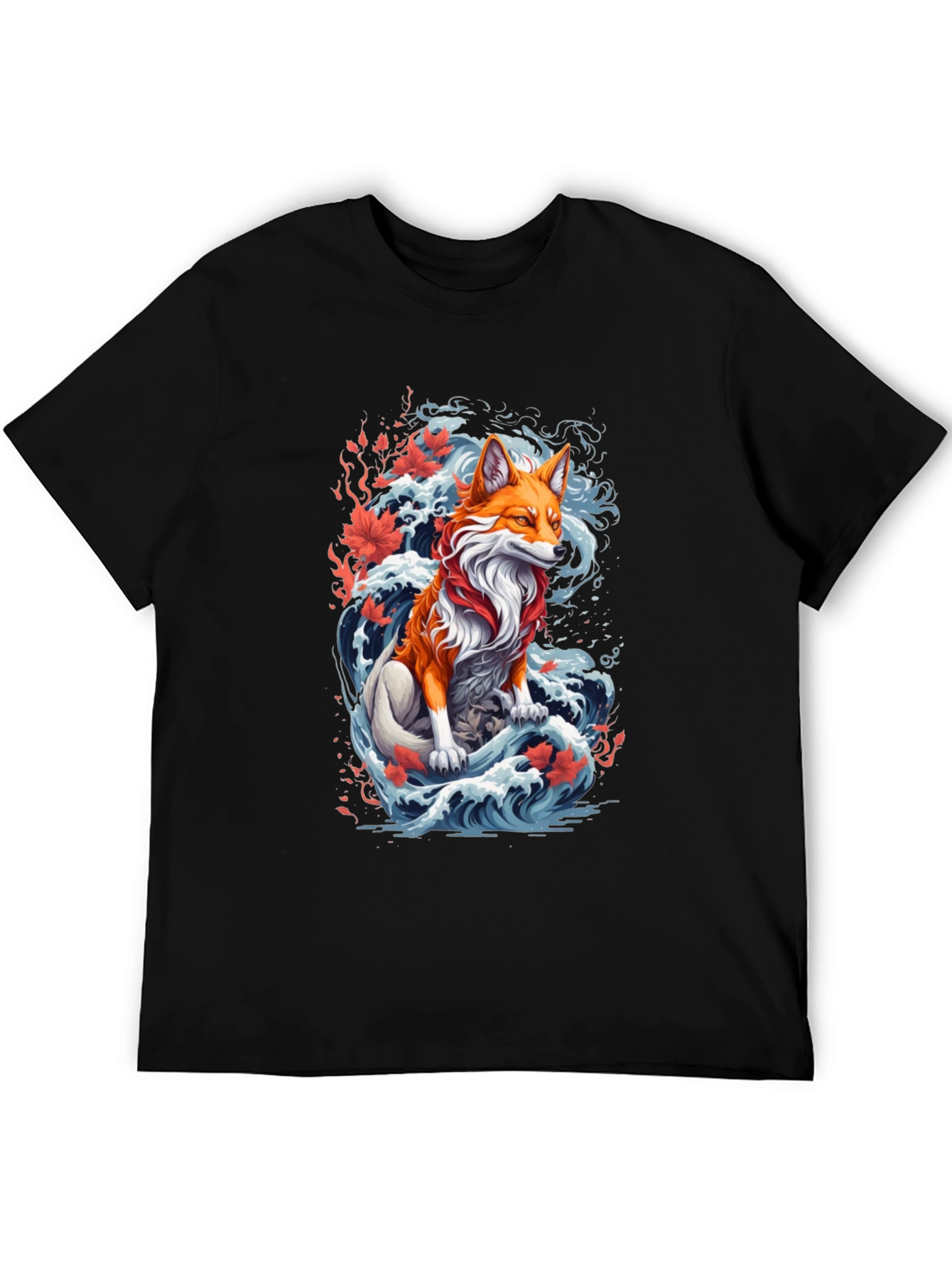 Fox Wave Graphic Tee - Unique Animal Design