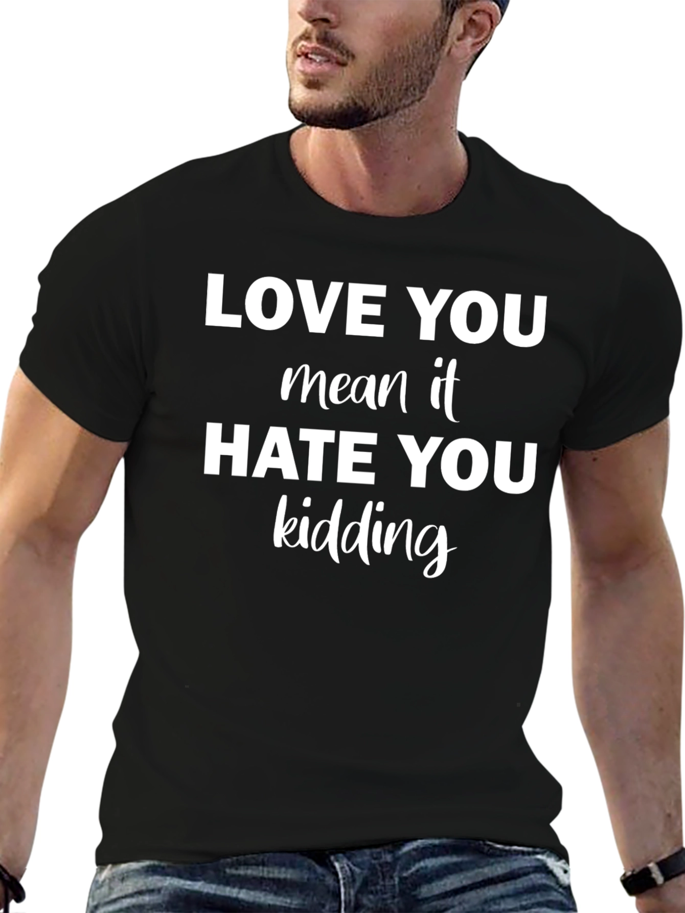 Love You Hate You Graphic Tee - Black T-Shirt