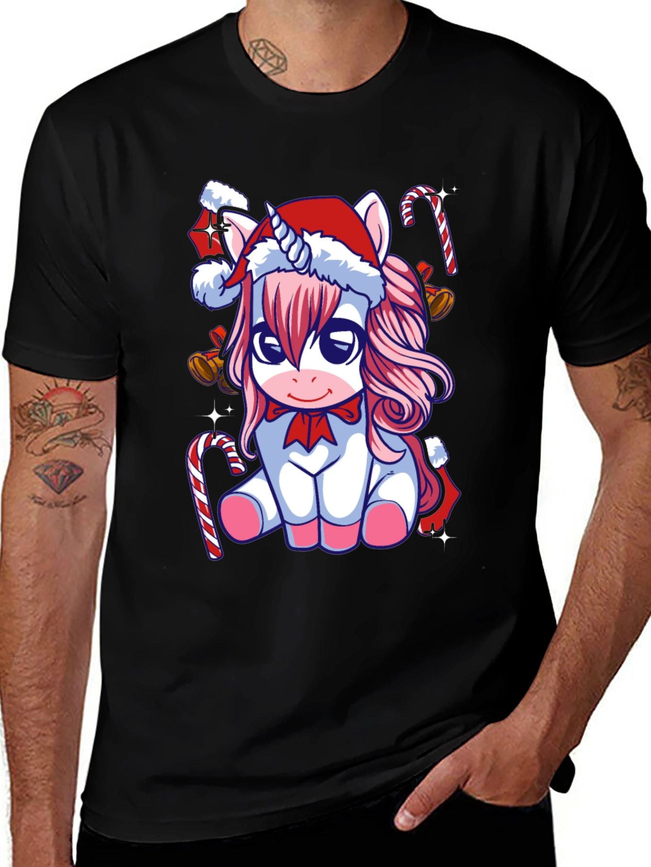 Unicorn Christmas T-Shirt Holiday Tee