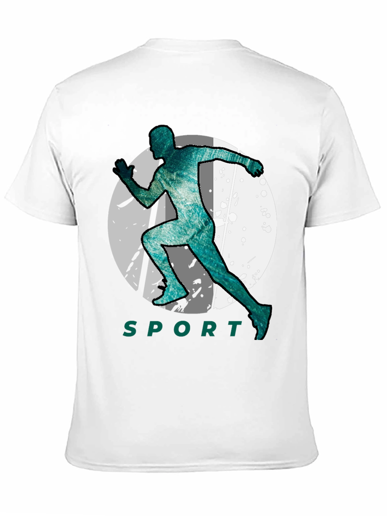 Mens Sporty Graphic Black T-Shirt